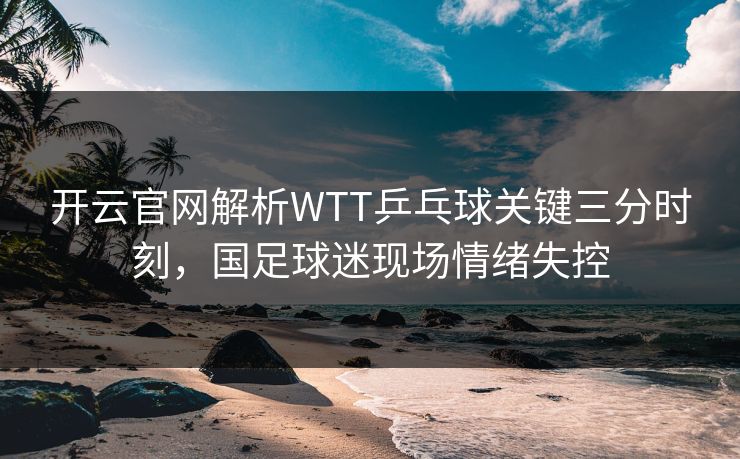 开云官网解析WTT乒乓球关键三分时刻，国足球迷现场情绪失控