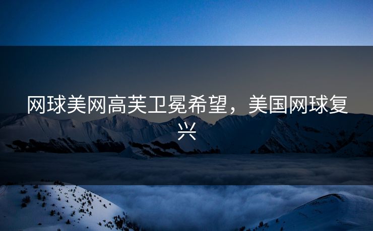 网球美网高芙卫冕希望，美国网球复兴